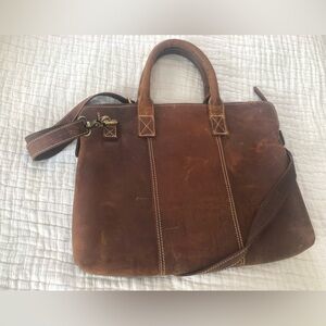 Rustic Town Brown Leather Bag EUC 1998